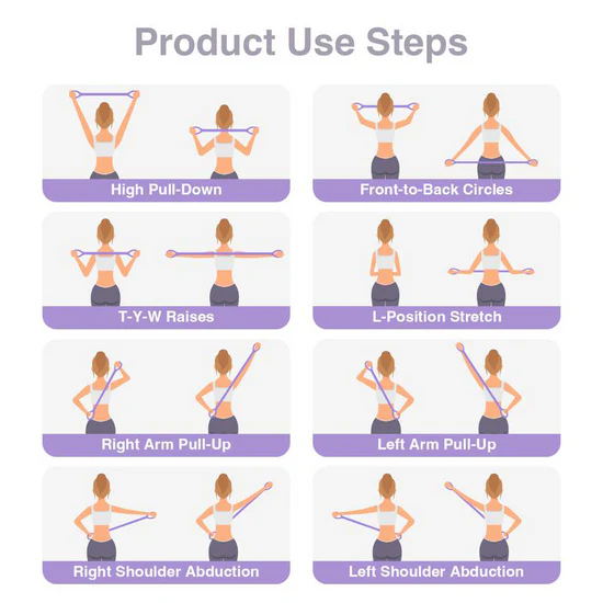 Sculpt Your Dream Body with Figure 8 Resistance Bands – Premium Silicone Fitness Bands for Women